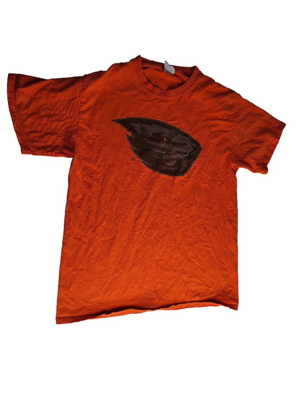 Men's Medium Orange Short Sleeve Oregon Beavers Themed Port & Company T-Shirt